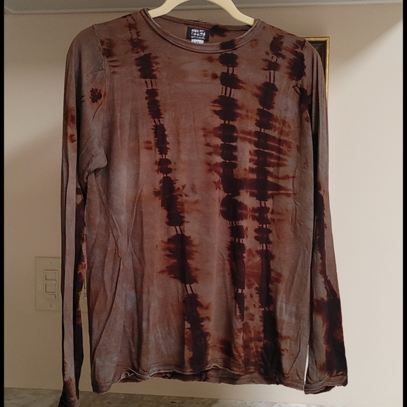 Art Of Cloth Tops - Art of Clothe Brown Long Sleeve T-shirt Tie-dyed